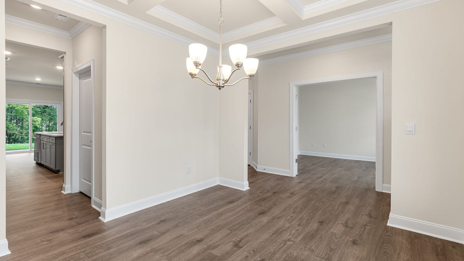 Foyer area with revwood flooring