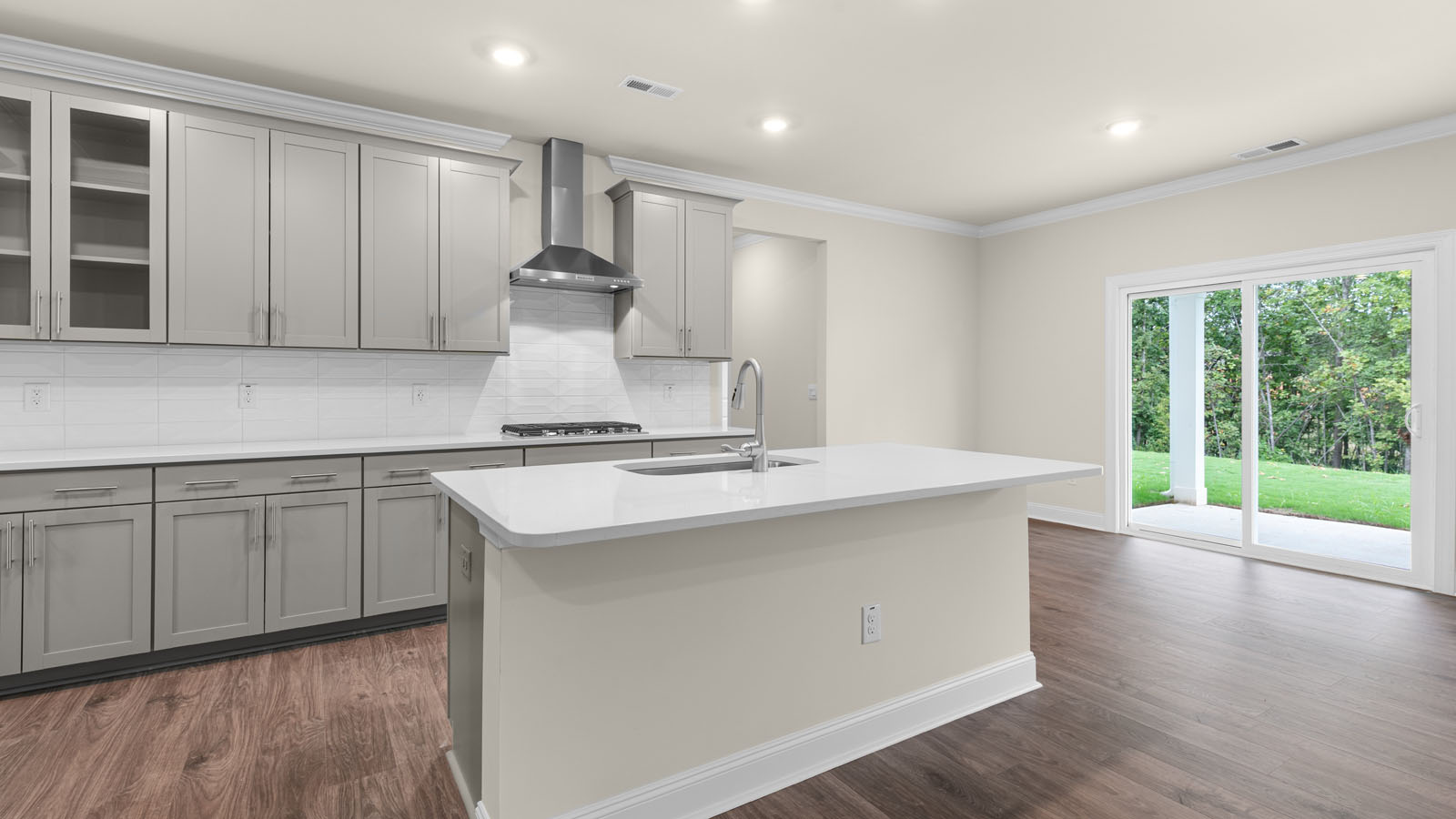Kitchen with quartz countertops