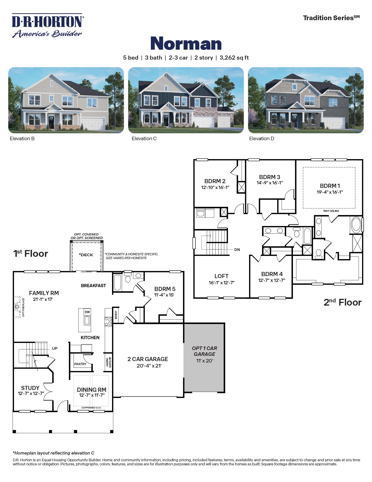 norman 3 car option floor plan