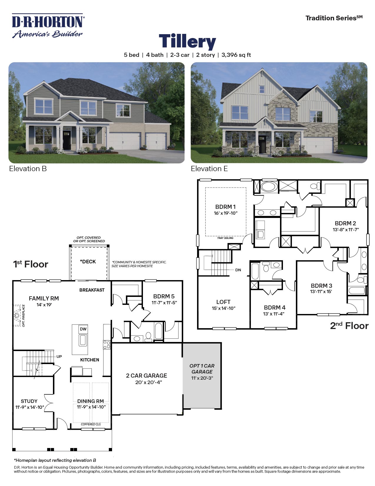 tillery 3 car option floor plan