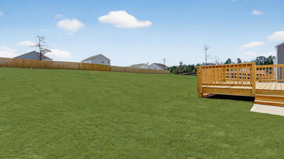 back deck and open yard