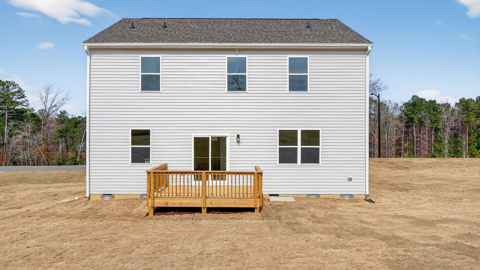 View of the back of the home and back deck