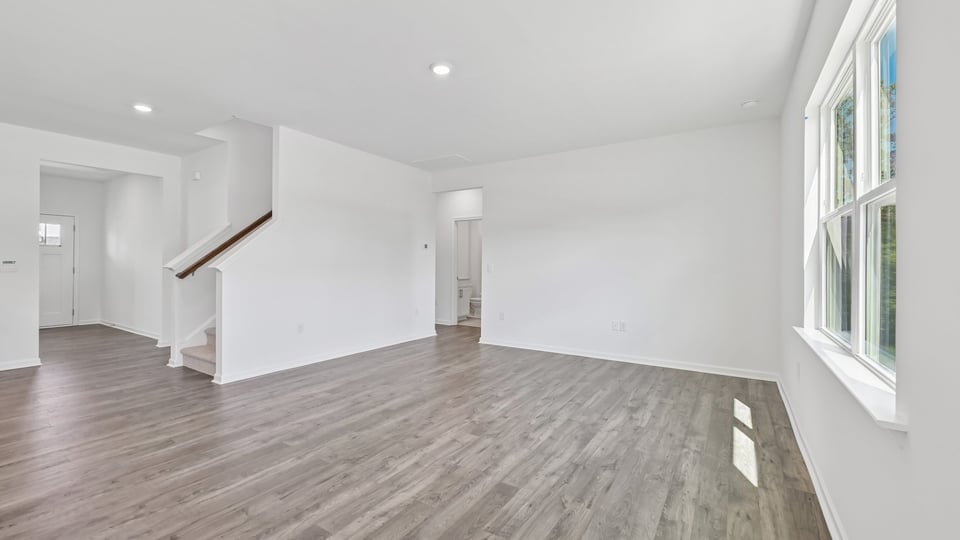 open living room with lots of natural lighting