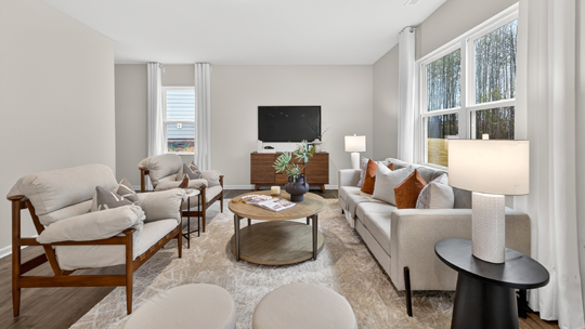 open concept living room