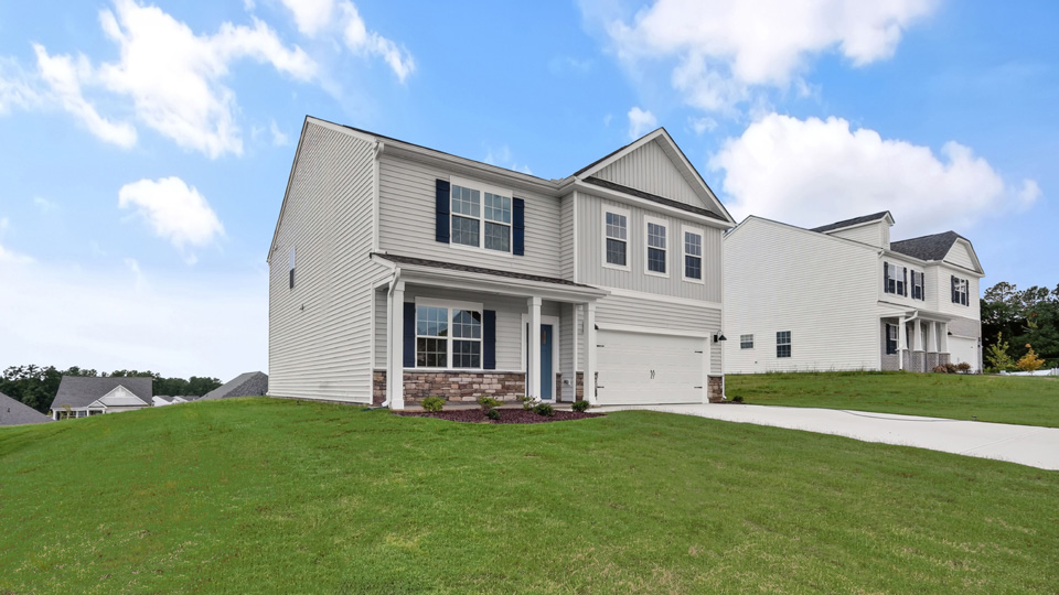 Hanover A3 front exterior with 2 car garage