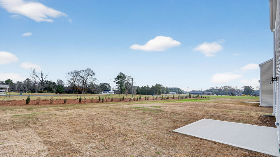 Back patio with view of the backyard