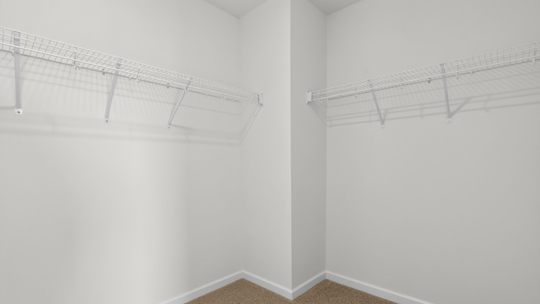walkin closet with wire shelving
