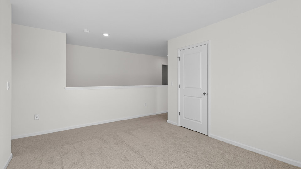 Upstais bonus room with carpet