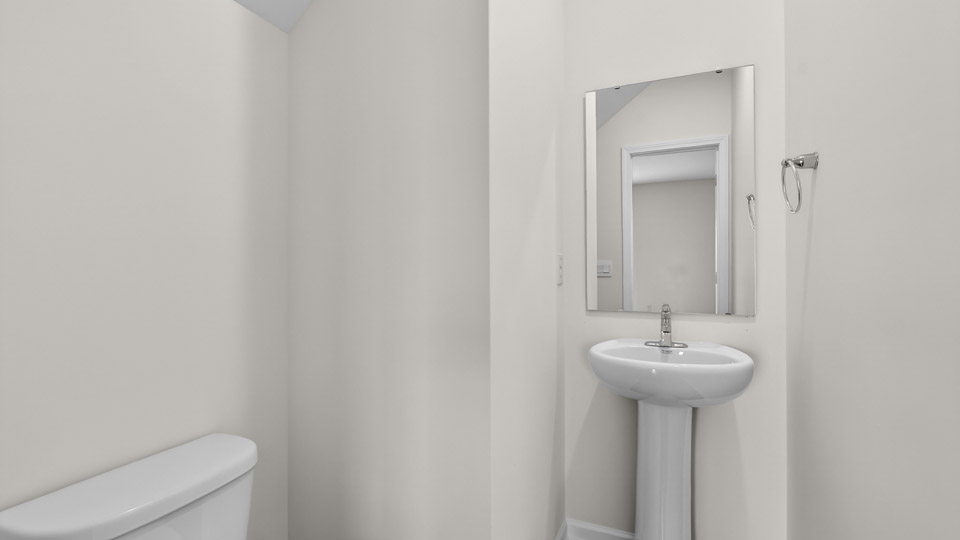 half bath with single pedestal sink
