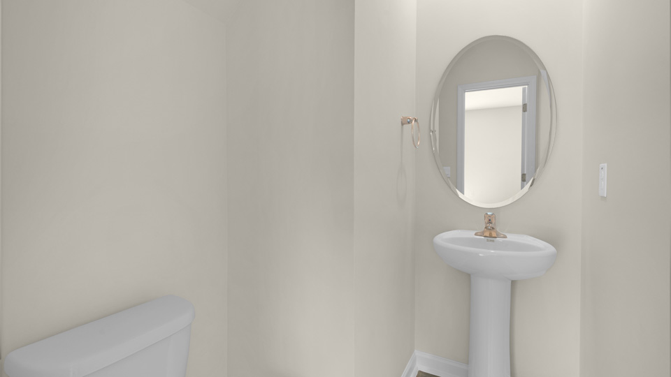 half bath with single pedestal sink