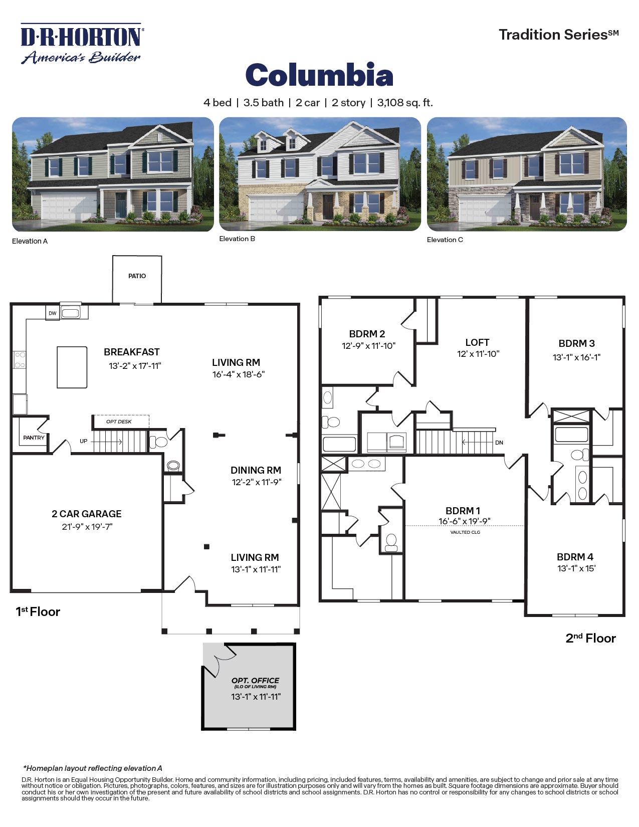 columbia floor plan