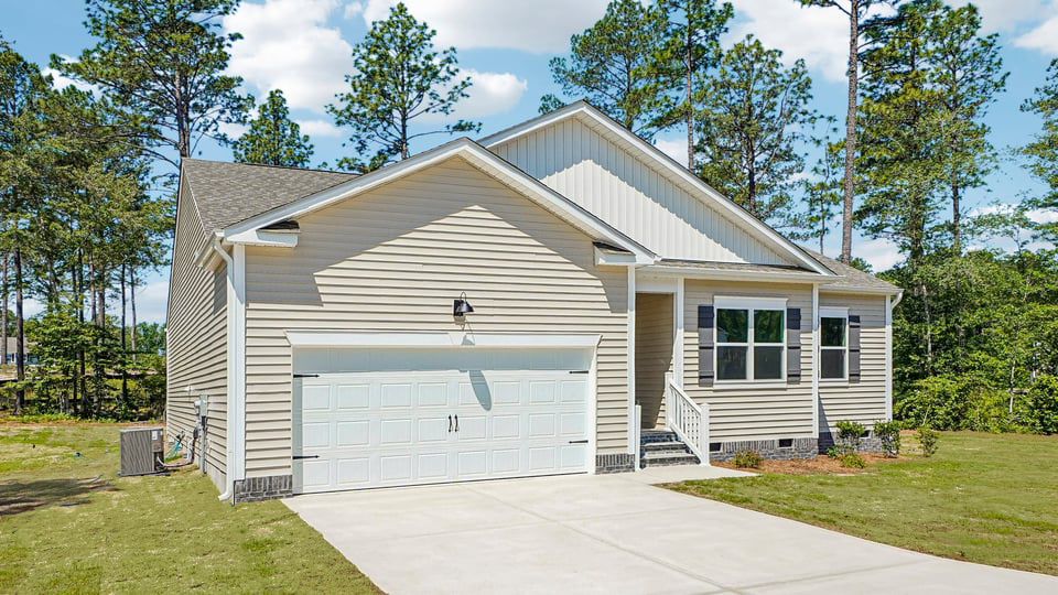 front exterior booth A with 2 car garage