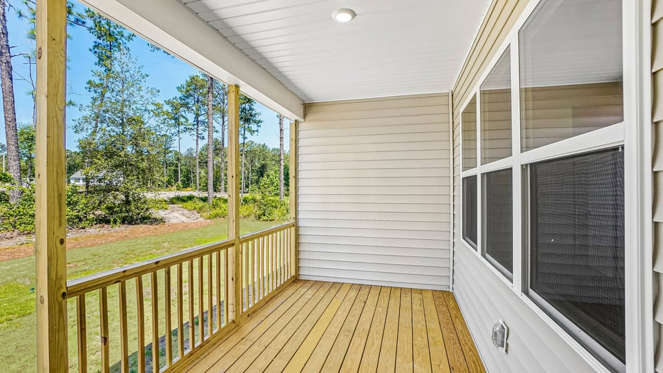 exterior patio with covered enclosed deck