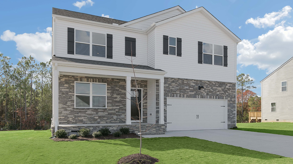 front exterior of Hayden K with 2 car garage
