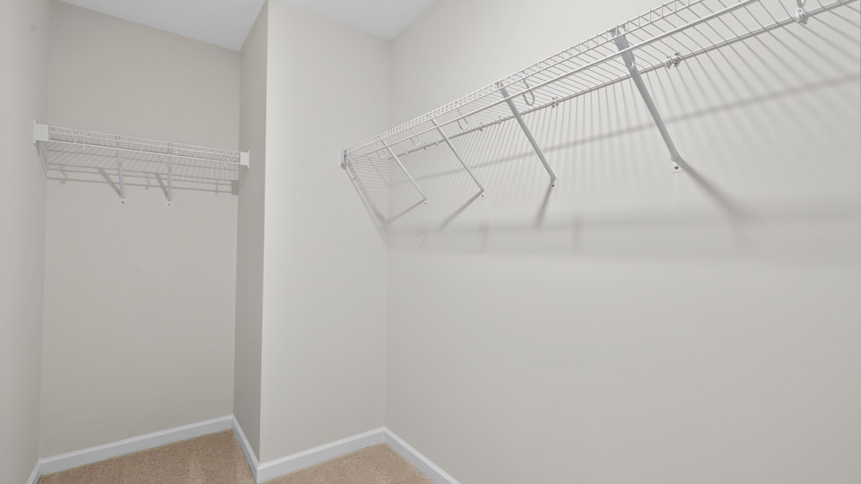 walk in closet with wire shelving