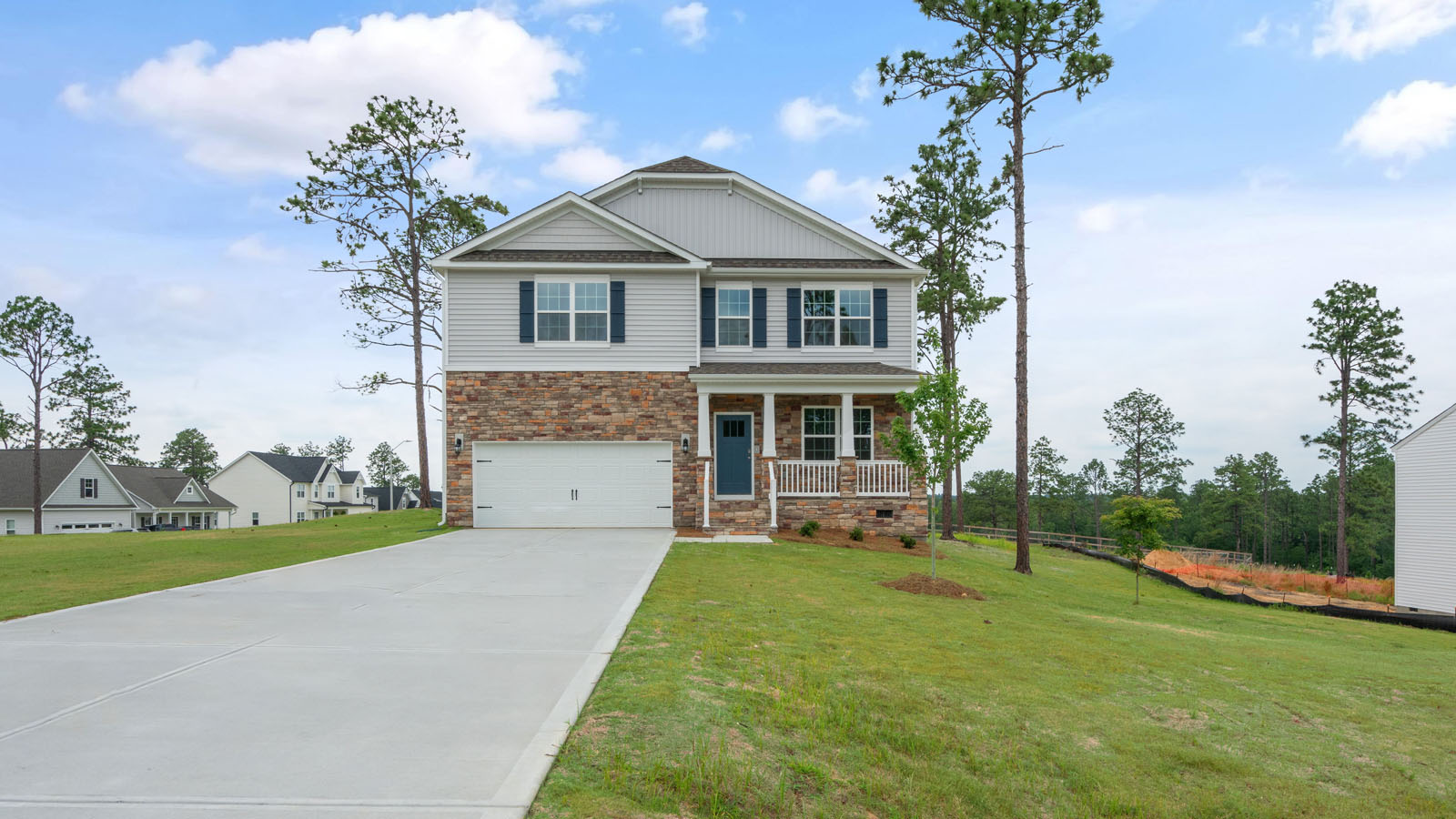 front exterior of Wilmington A with 2 car garage