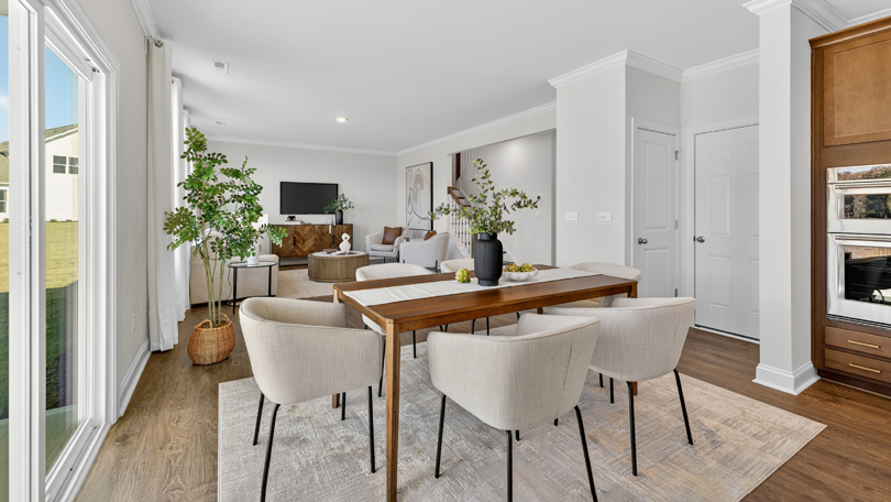 dining area overlooking living room