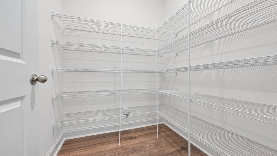 walkin pantry with wire shelving