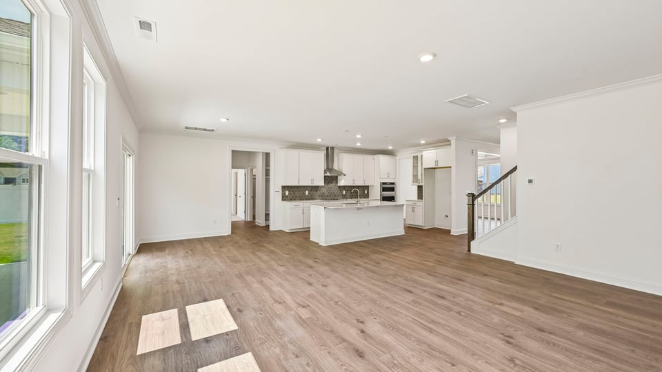 kitchen overlooking living room