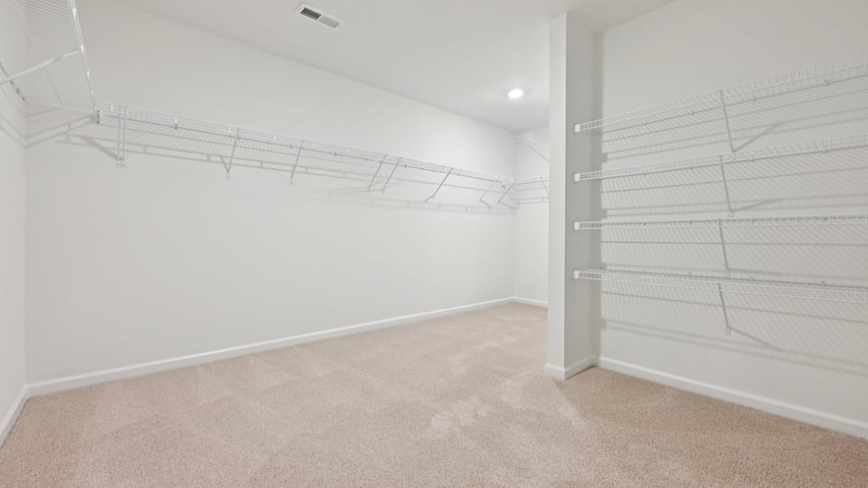 walk in closet with wire shelving