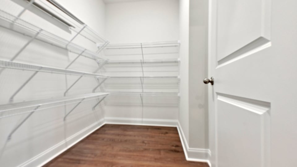 walkin pantry with wire shelving