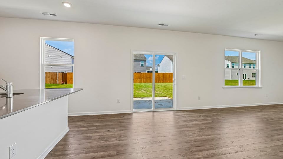 dining area with sliding glass doors to patio