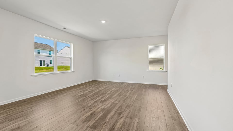 living room with revwood