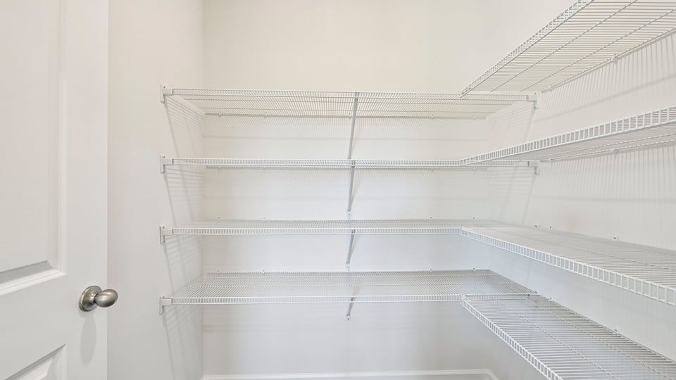 walkin pantry with wire shelving