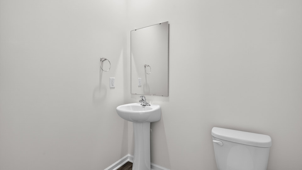 half bath with single pedestal sink