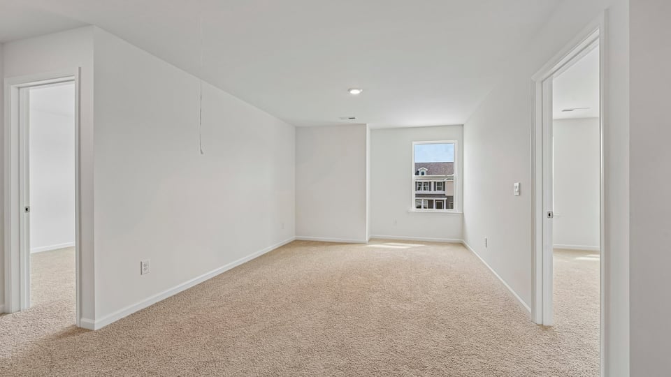 loft with carpet flooring