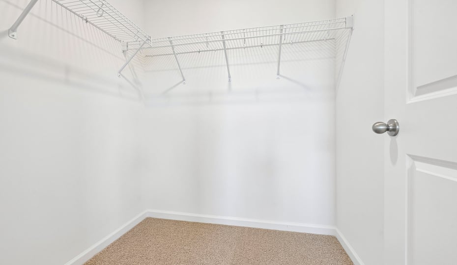 walkin closet with wire shelving