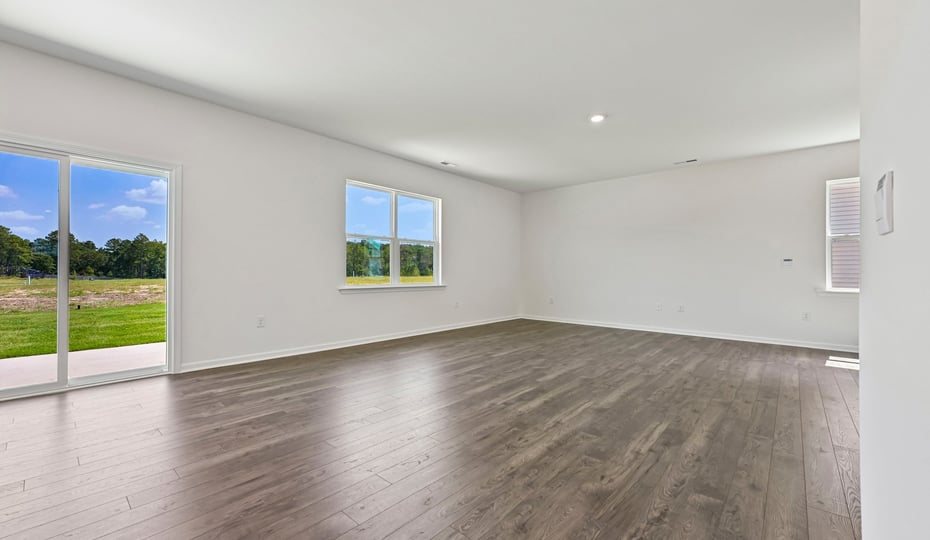 open concept living room and dining area