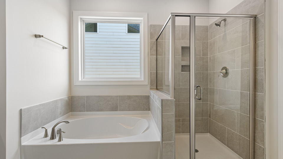 Primary bathroom with walk-in shower