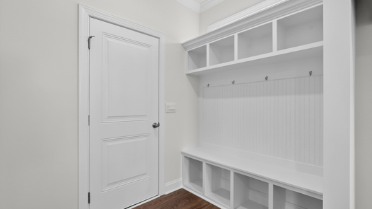 mudbench dropzone with cubbies