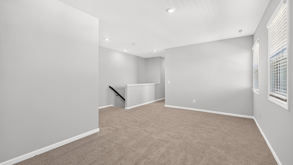 loft with carpet flooring