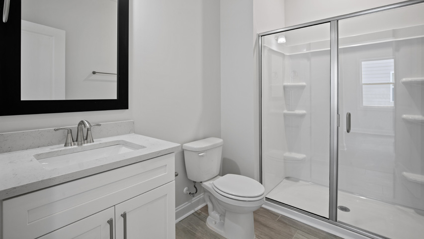 Lucas bathroom with quartz countertops
