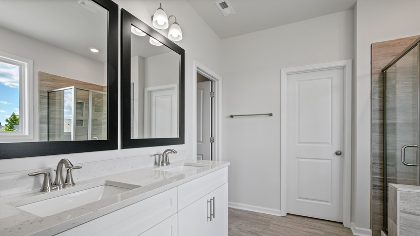 Lucas bathroom with quartz countertops