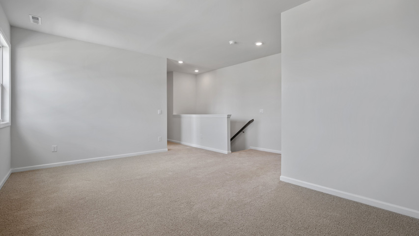 Bedroom with carpet flooring