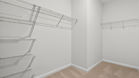 walkin closet with wire shelving