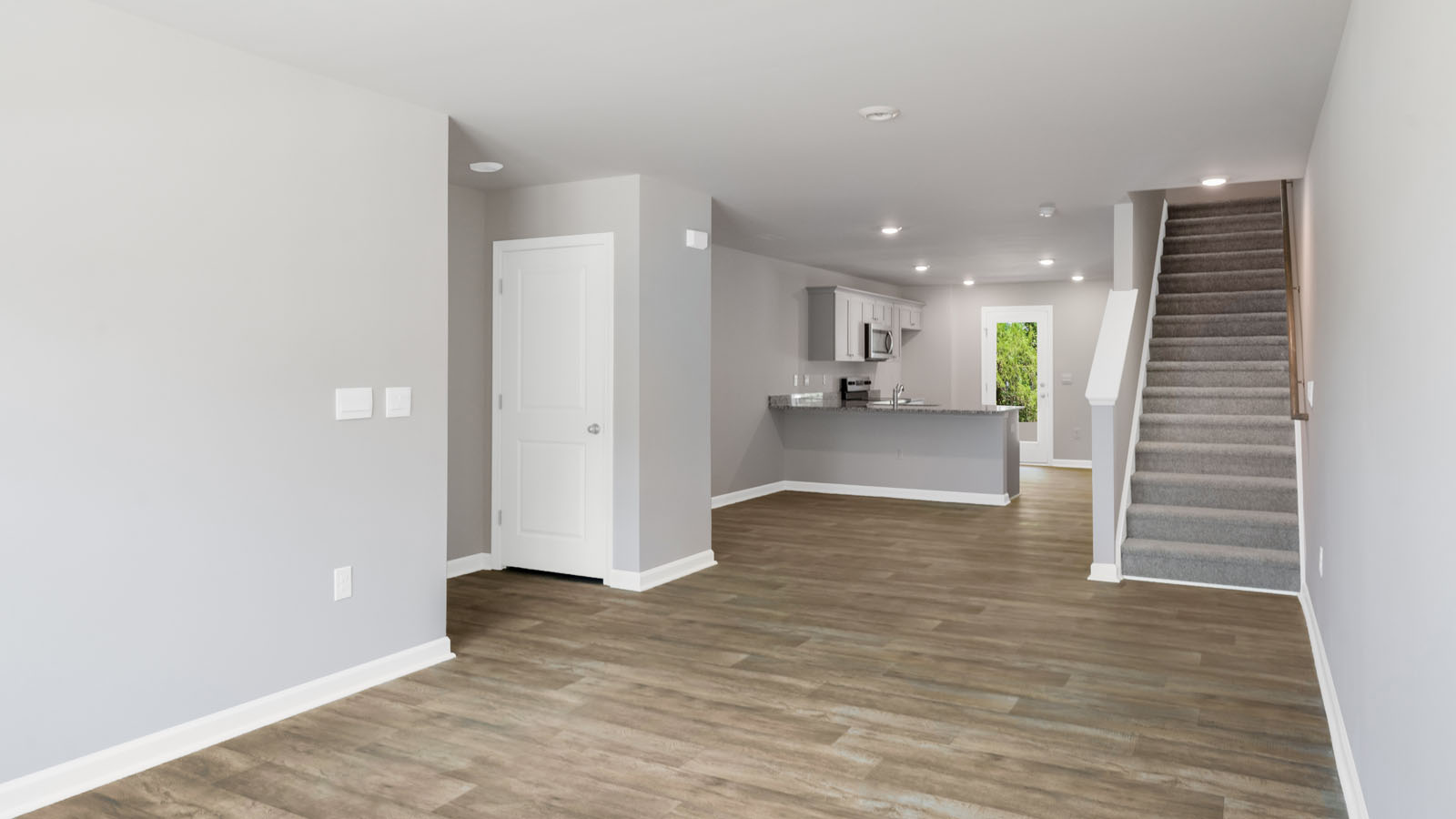 Living area with revwood flooring