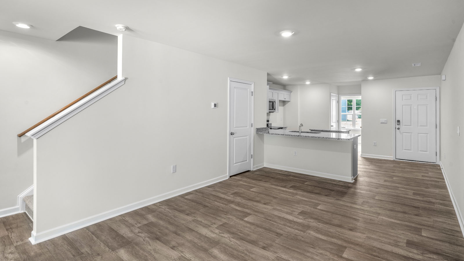 Living area with revwood flooring