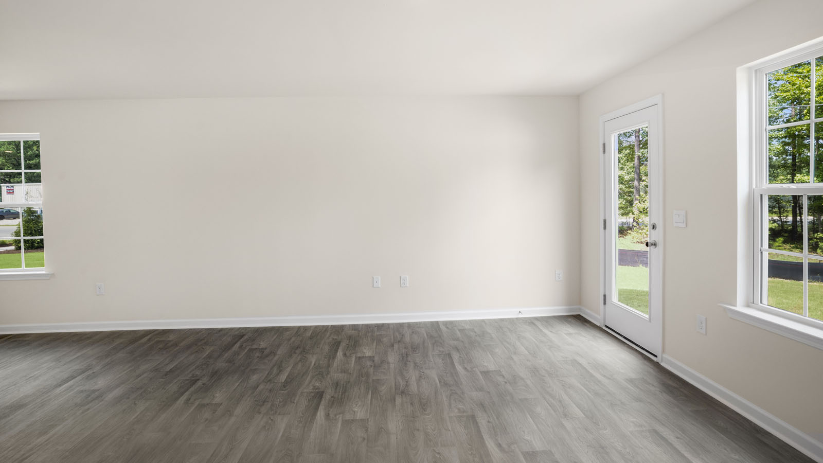 Living area with revwood flooring