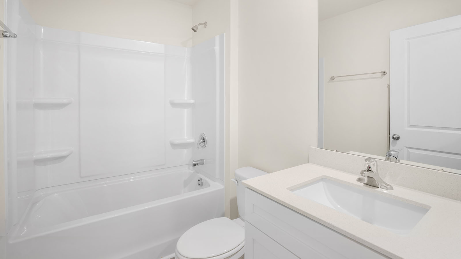 Bathroom with white cabinets