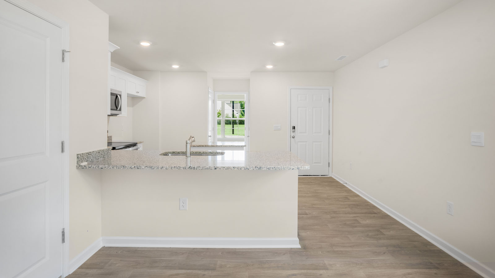 Living area with revwood flooring