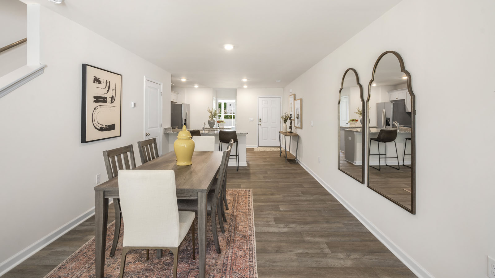 Open-concept dining area