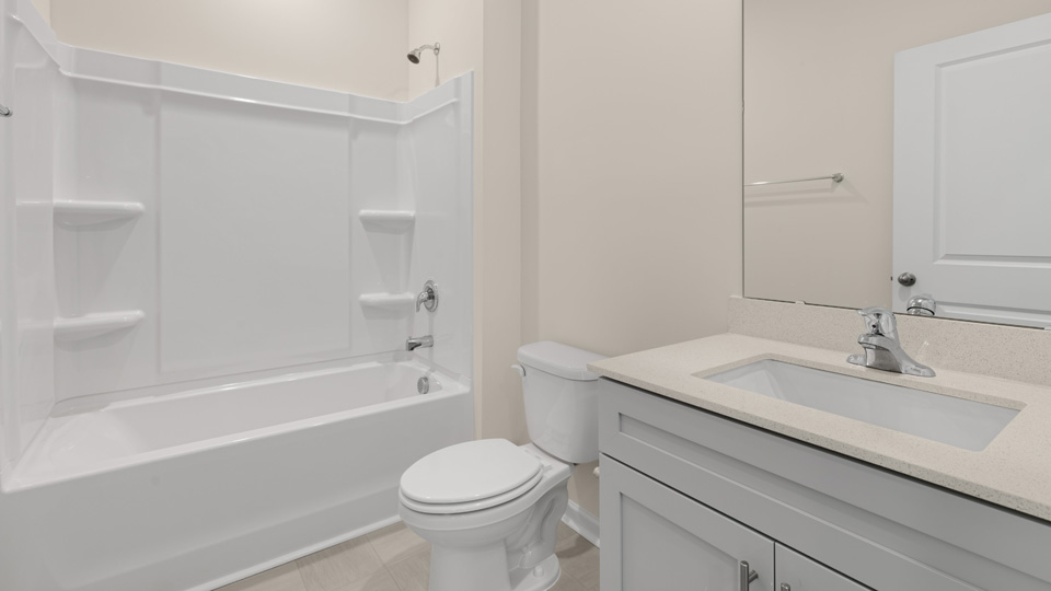 Bathroom with quartz counters