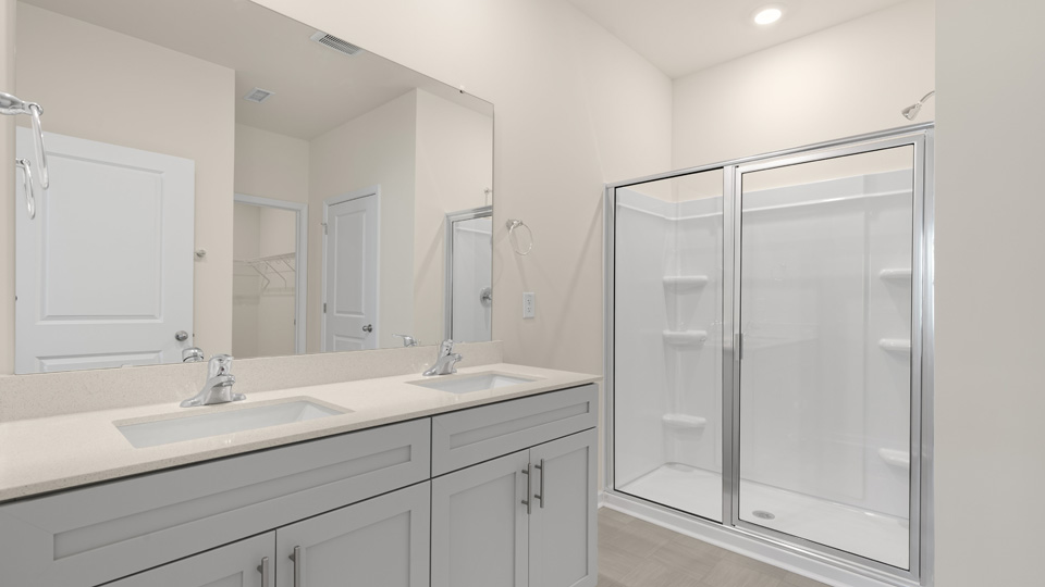 Primary bathroom with walk-in shower