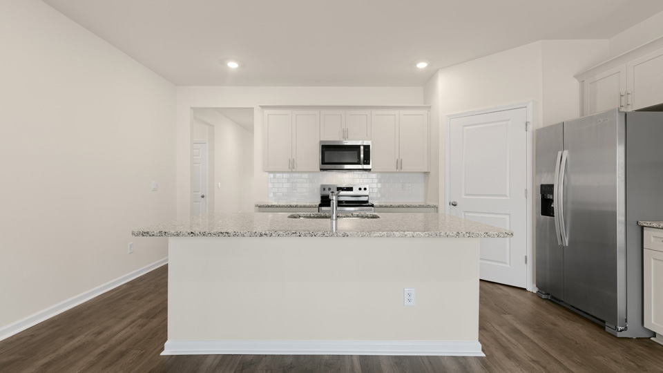 Kitchen with quartz counters
