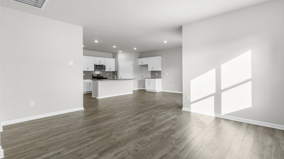Living area with revwood flooring