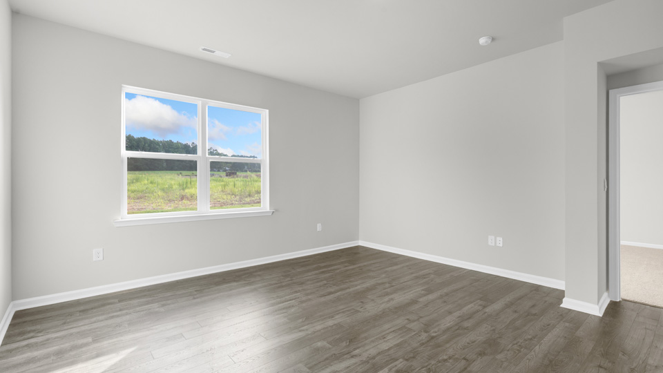 Living area with revwood flooring